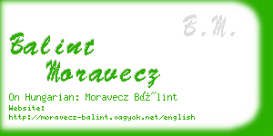 balint moravecz business card